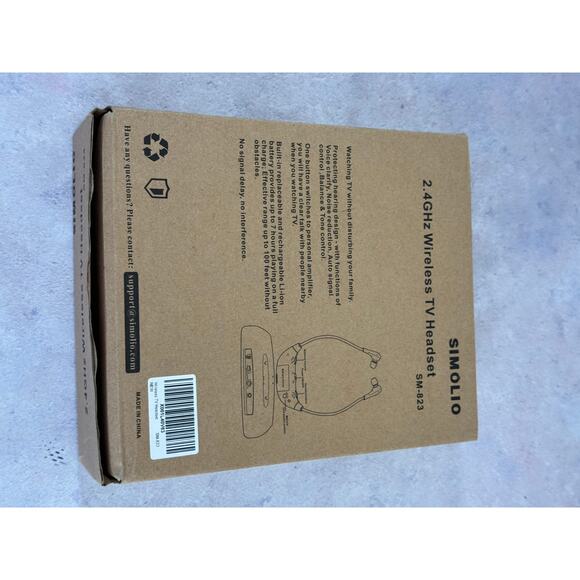 SIMOLIO SM823 Wireless Headphones for TV with Optical in Hearing Untested READ - Picture 6 of 7